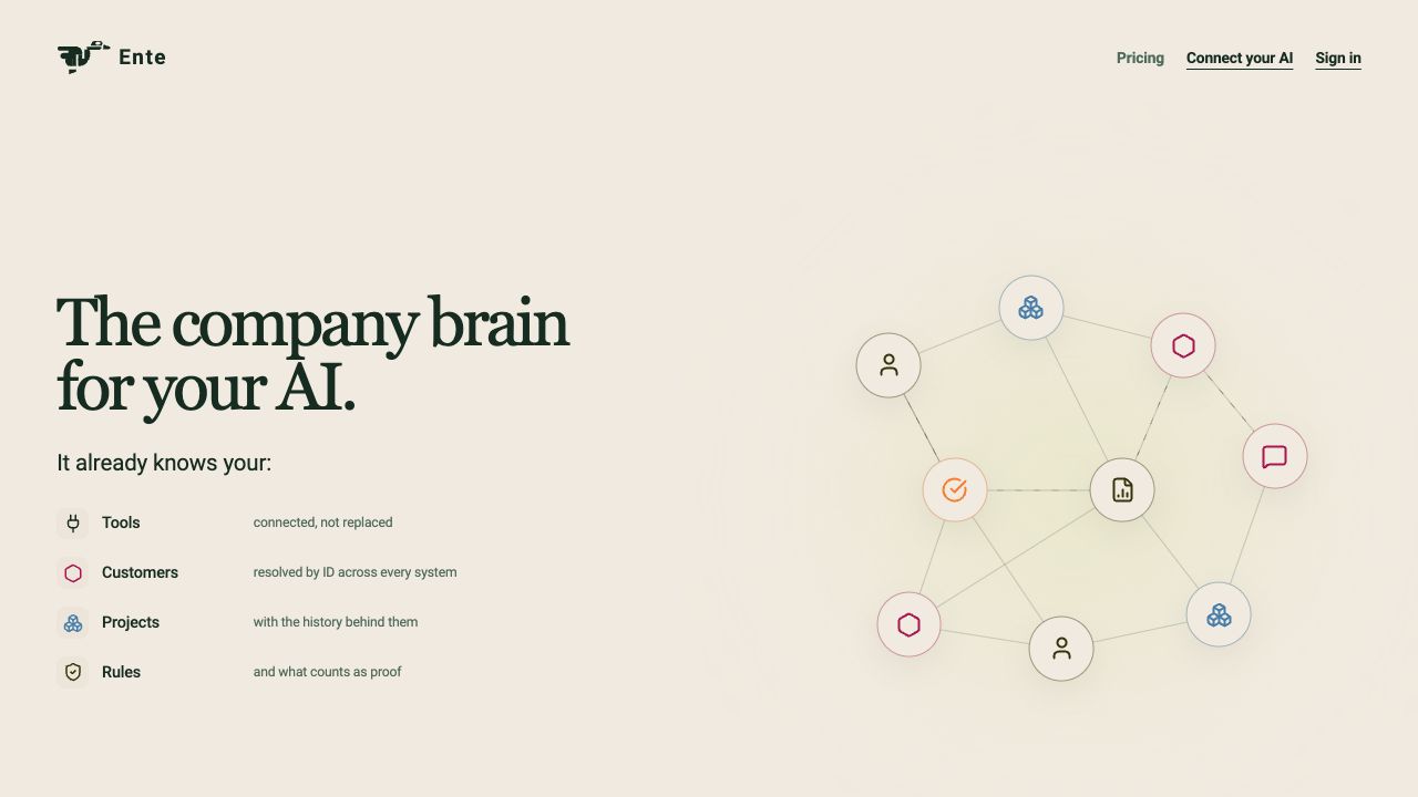 Ente: public website preview
